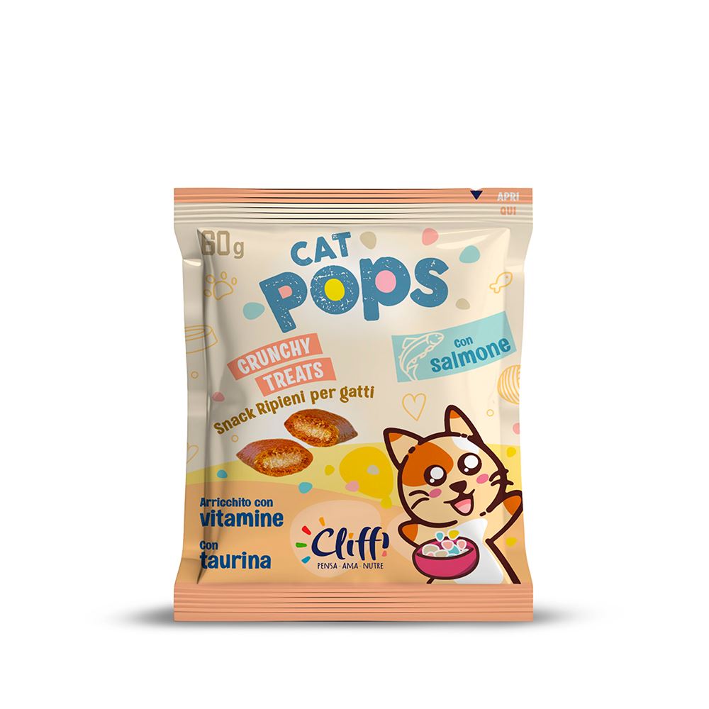 CLIFFI CAT POPS - SNACKS FUNCIONAIS (SALMÃO)