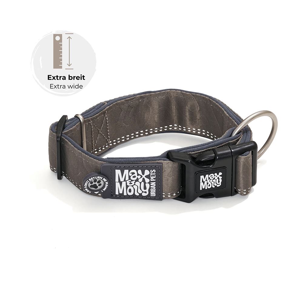 MAX & MOLLY -COLEIRA LARGA COM ID TAG "MATRIX 2.0 STONE"