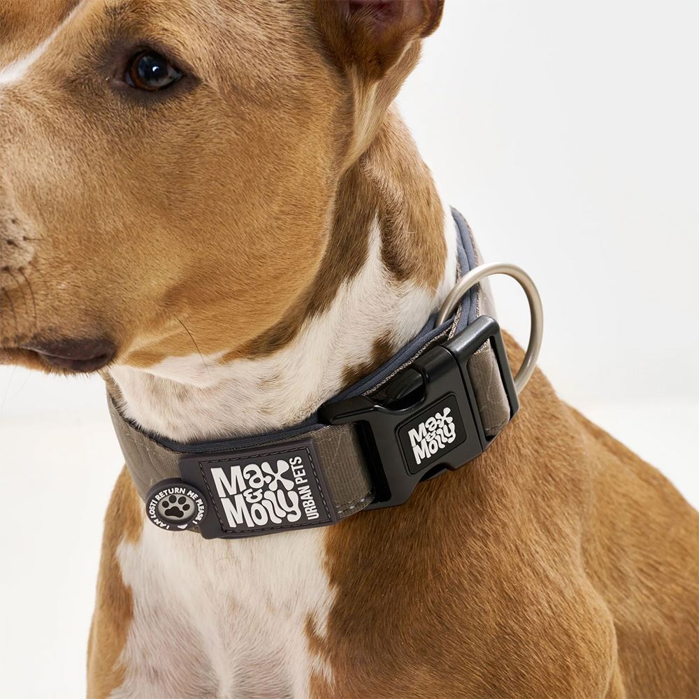MAX & MOLLY -COLEIRA LARGA COM ID TAG "MATRIX 2.0 STONE"