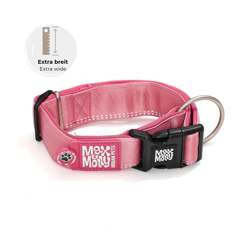 MAX & MOLLY - COLEIRA LARGA COM ID TAG "MATRIX 2.0 ROSE"
