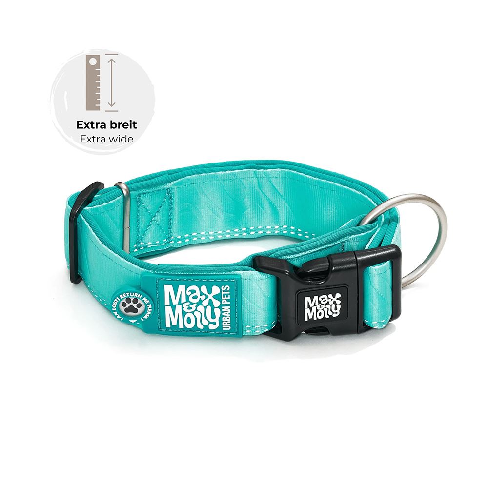 MAX & MOLLY - COLEIRA LARGA COM ID TAG "MATRIX 2.0 TURQUOISE"