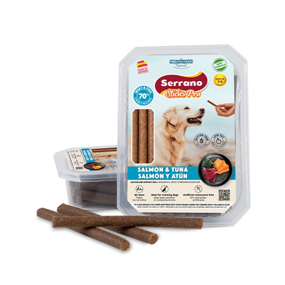 SERRANO STICKS PRO - SALMÃO E ATUM