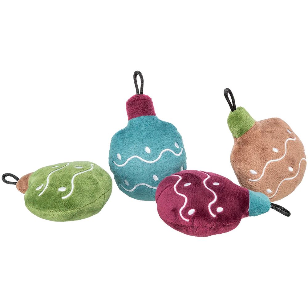 BOLA DE NATAL COM CATNIP EM PELÚCIA